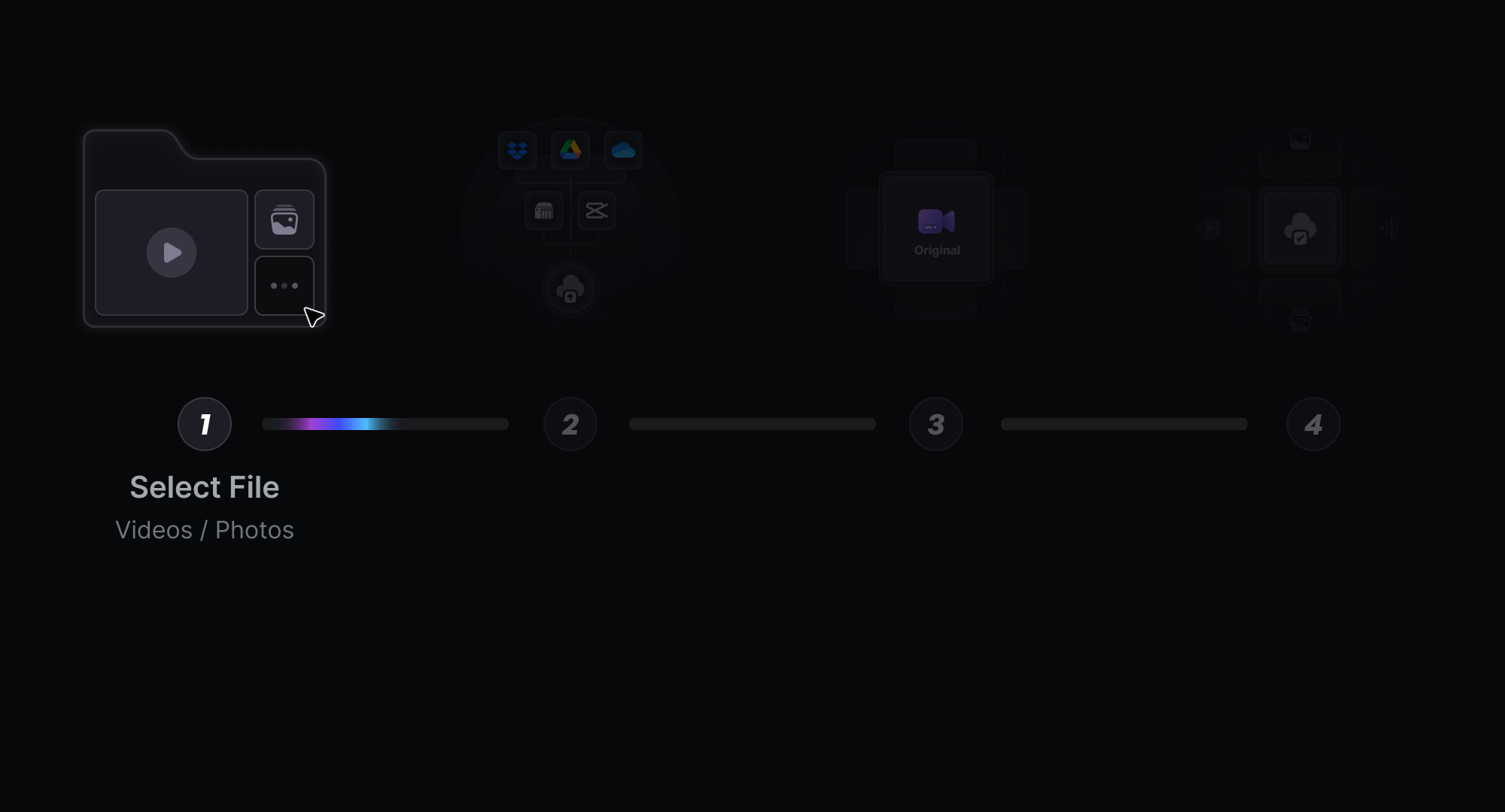 KOCARD App 10-bit HEVC video transcoding workflow for fast file compression